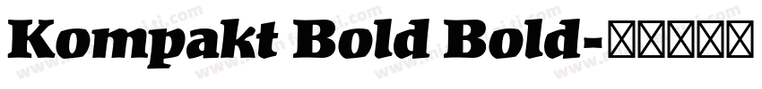 Kompakt Bold Bold字体转换